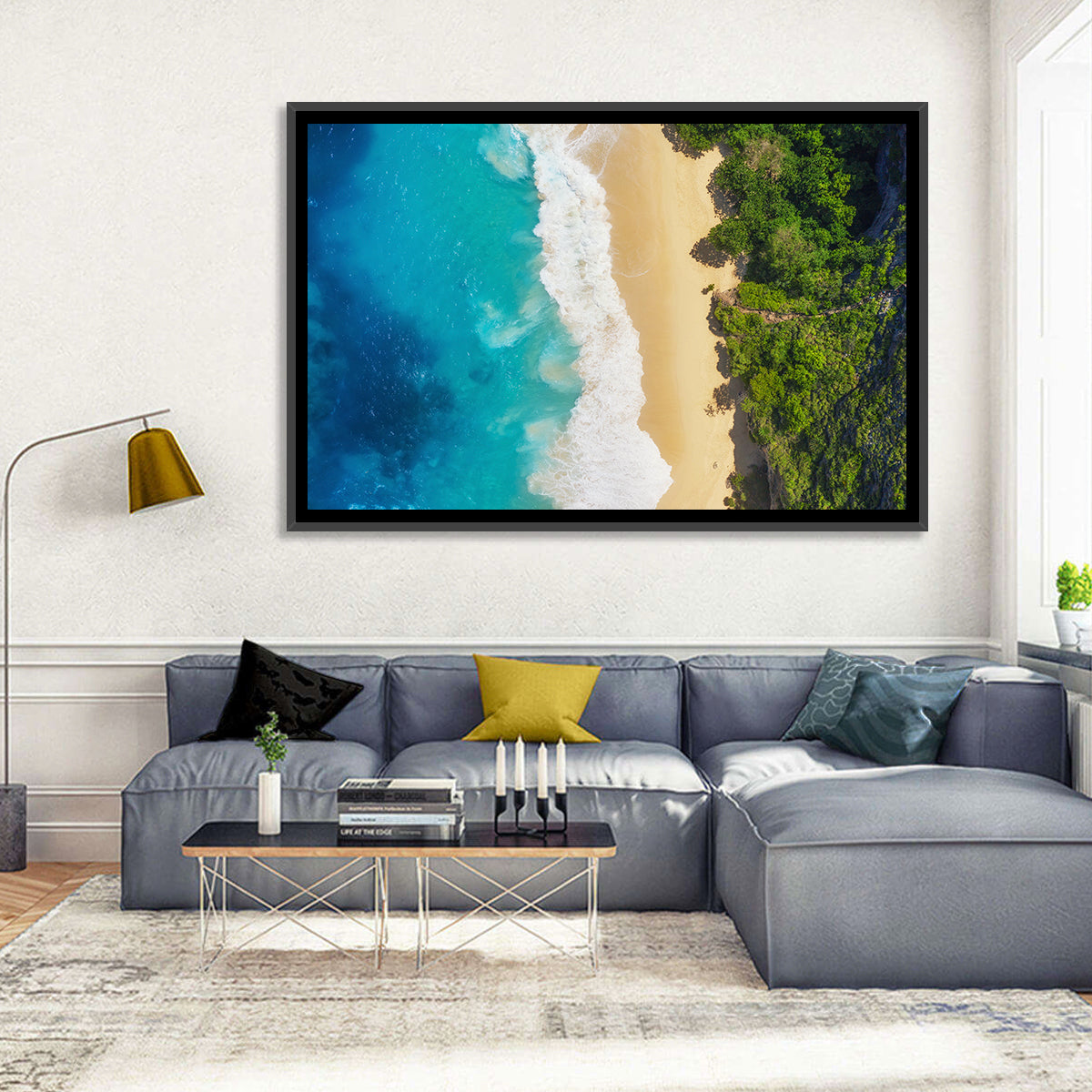 Aerial Turquoise Beach View Wall Art