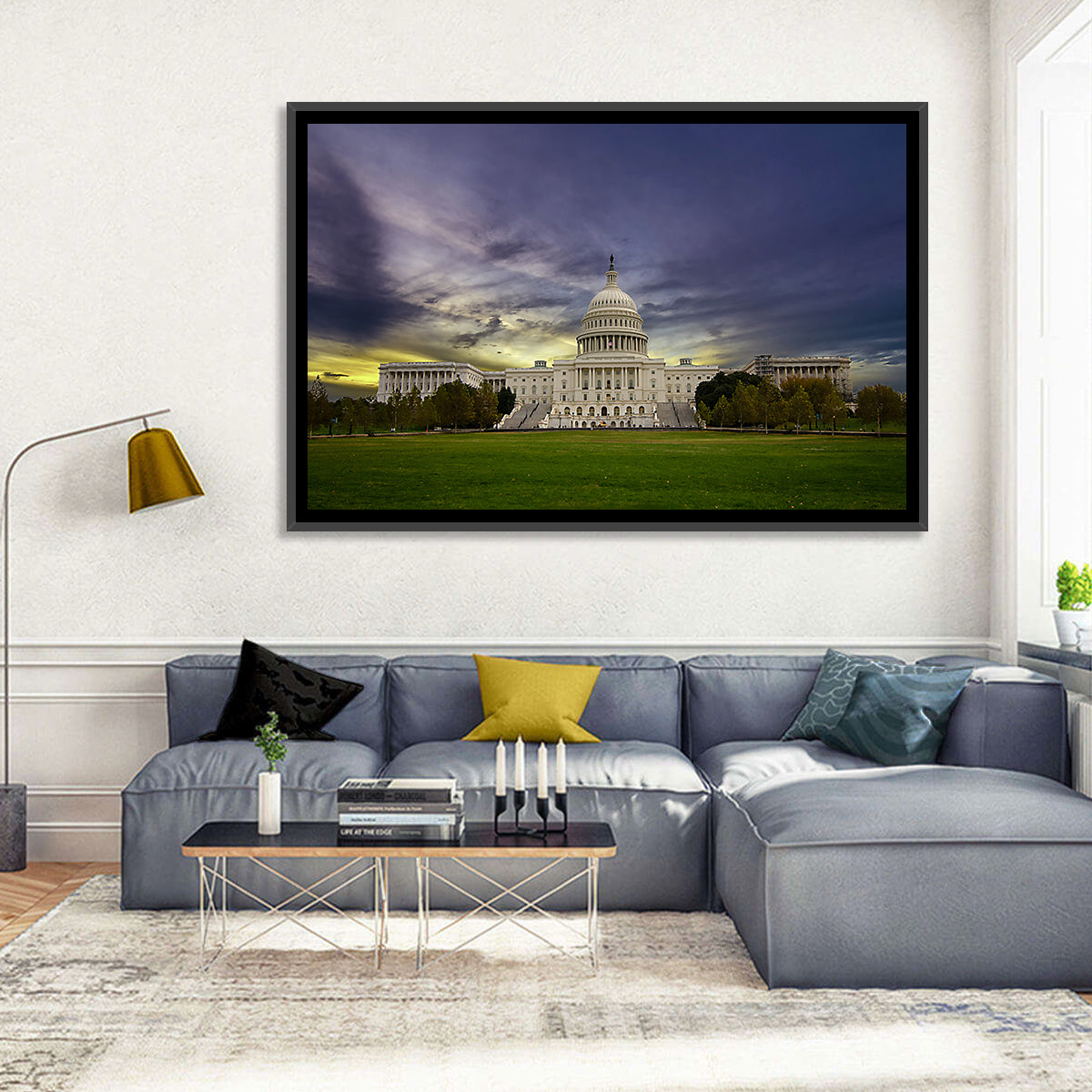 United States Capitol at Dusk Wall Art