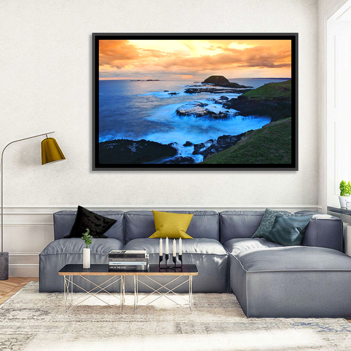 Phillip Island Cliffs at Sunset Wall Art