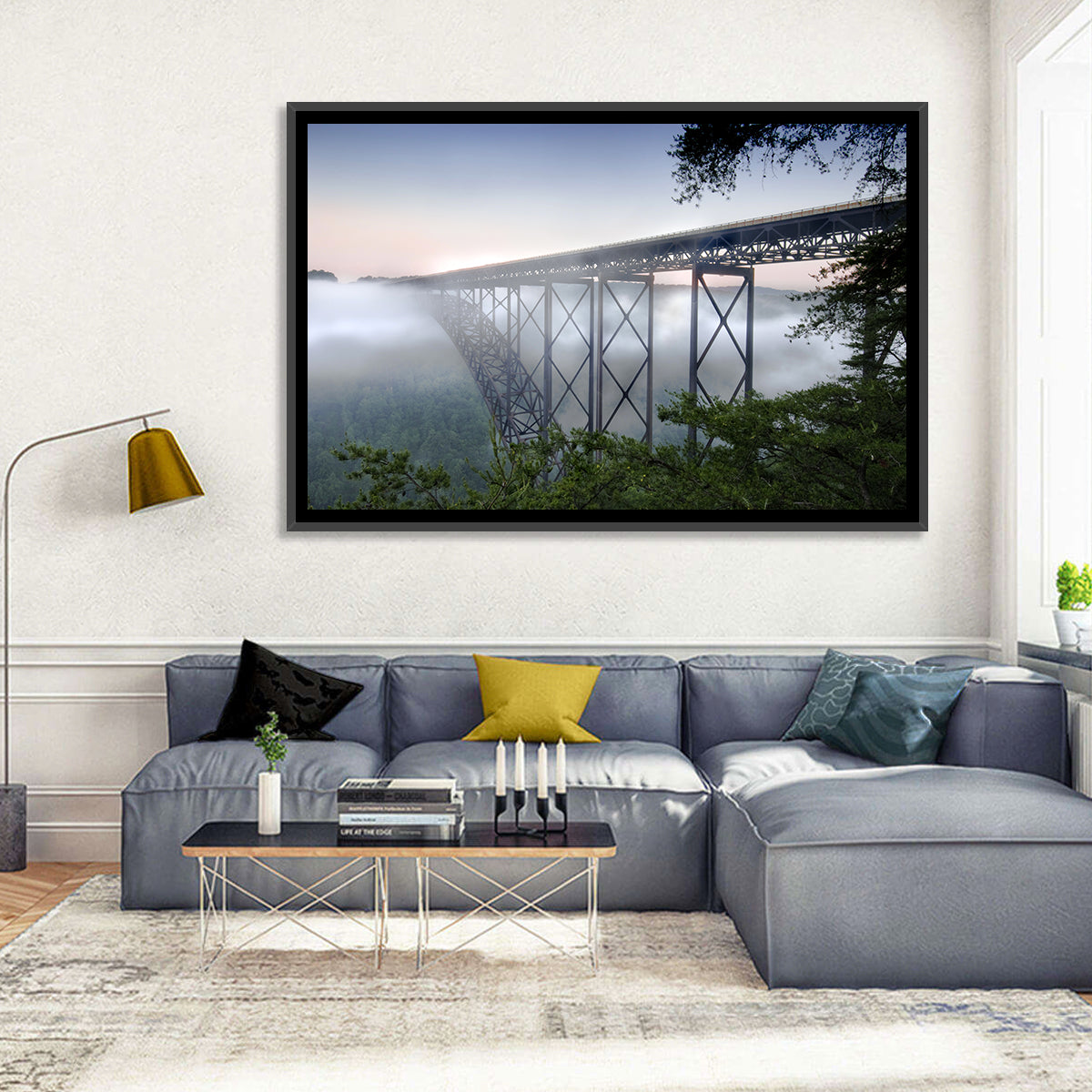 New River Gorge Bridge at Dawn Wall Art