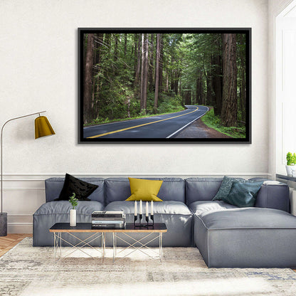 Winding Redwood Forest Road Wall Art