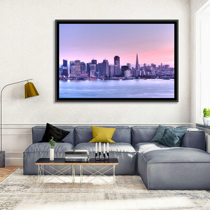 San Francisco Skyline at Lavender Dusk Wall Art