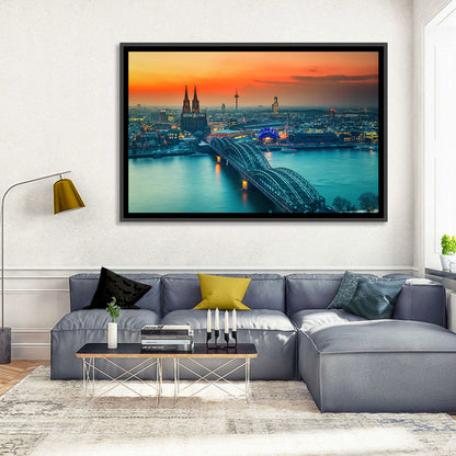 Hohenzollern Bridge at Dusk Wall Art