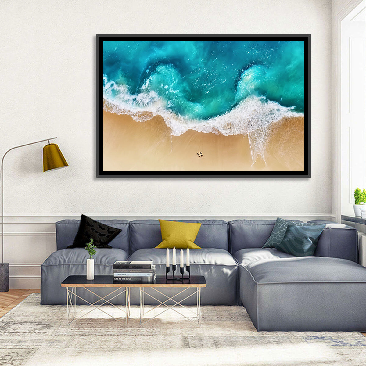 Turquoise Beach Aerial Wall Art