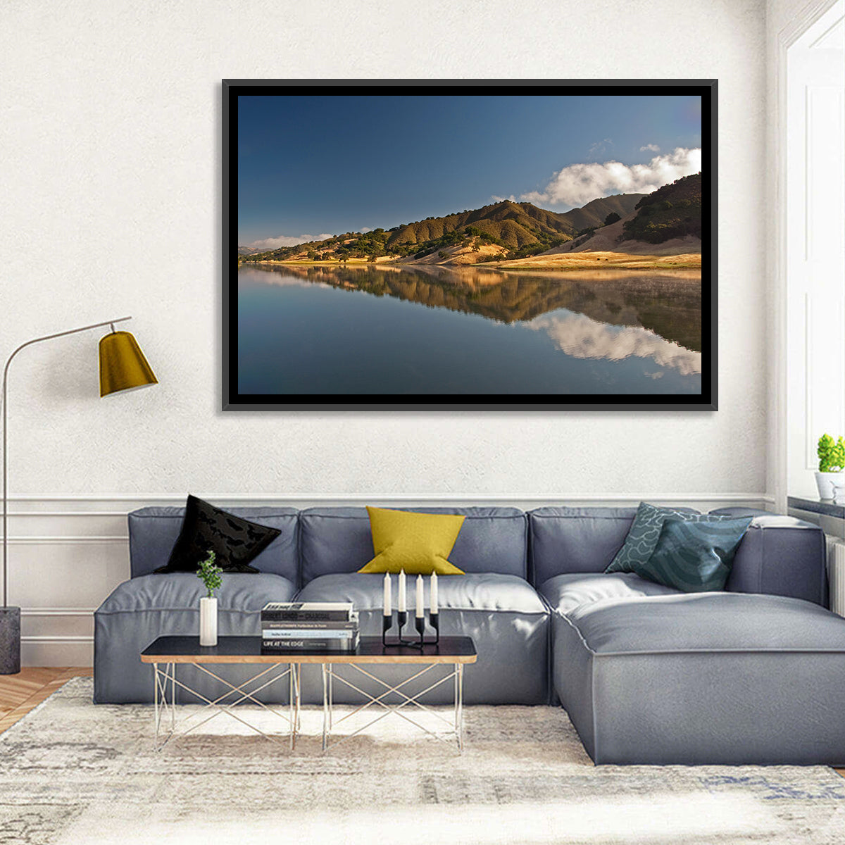 Uvas Reservoir Morning Reflection Wall Art