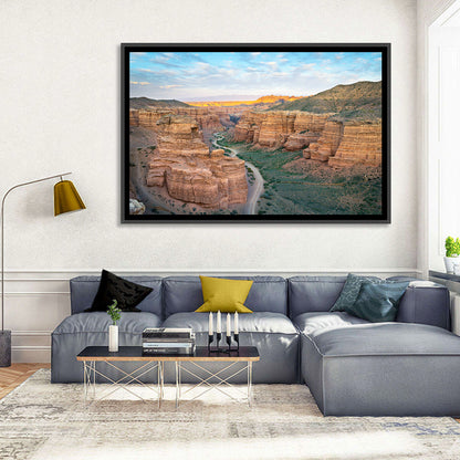 Charyn Canyon at Golden Hour Wall Art