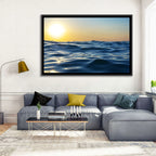 Sunset Over Calm Waves Wall Art