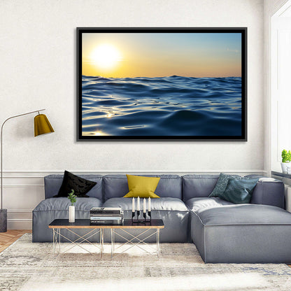 Sunset Over Calm Waves Wall Art