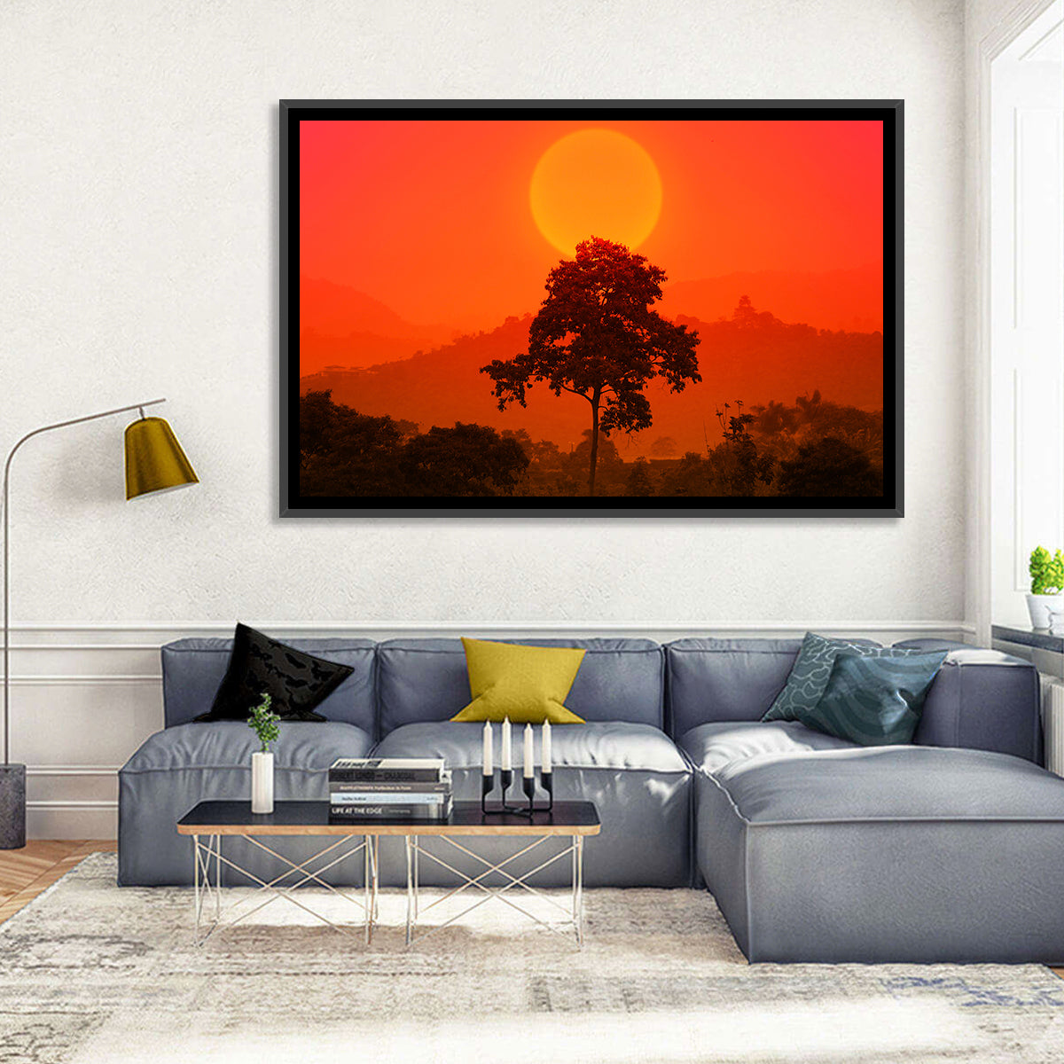 African Summer Sunset Wall Art