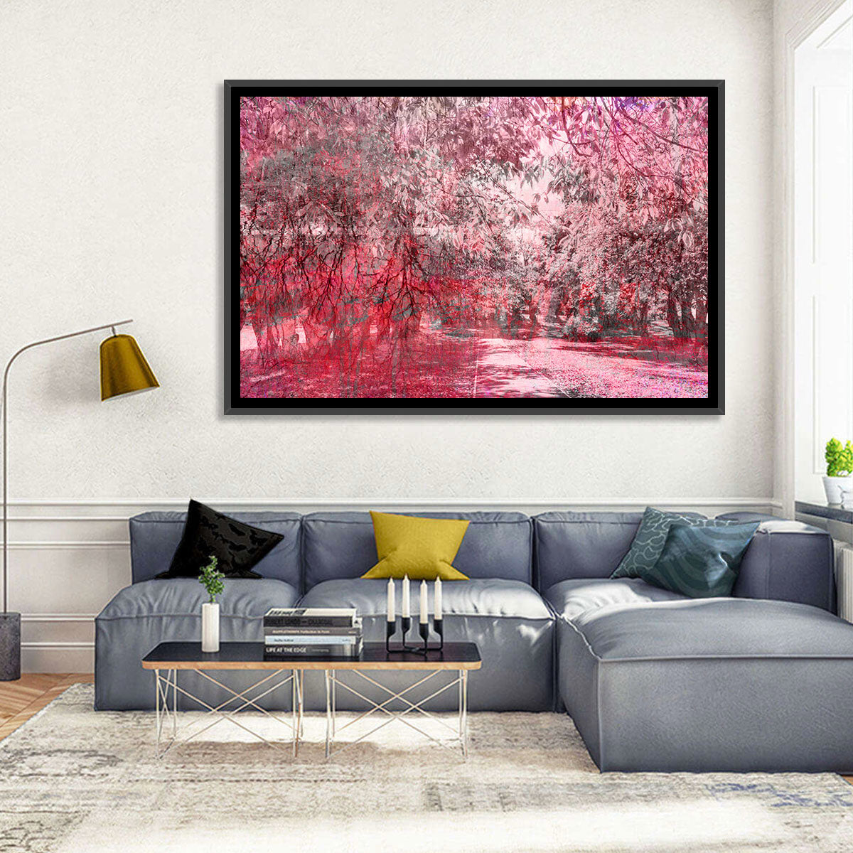 Pink Autumn Pathway Wall Art