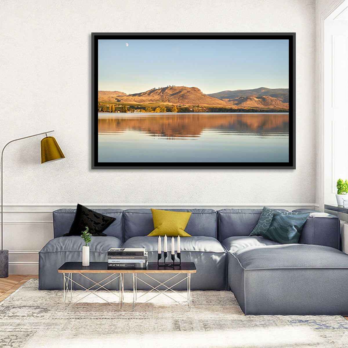 Osoyoos Lake Moonlit Reflection Wall Art