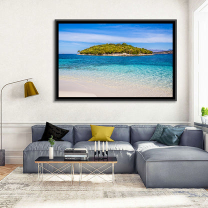 Butrint Turquoise Island Beach Wall Art