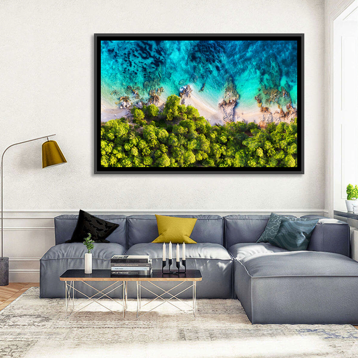 Croatian Turquoise Coastline Wall Art