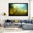 Moody Winter Tree Landscape Wall Art
