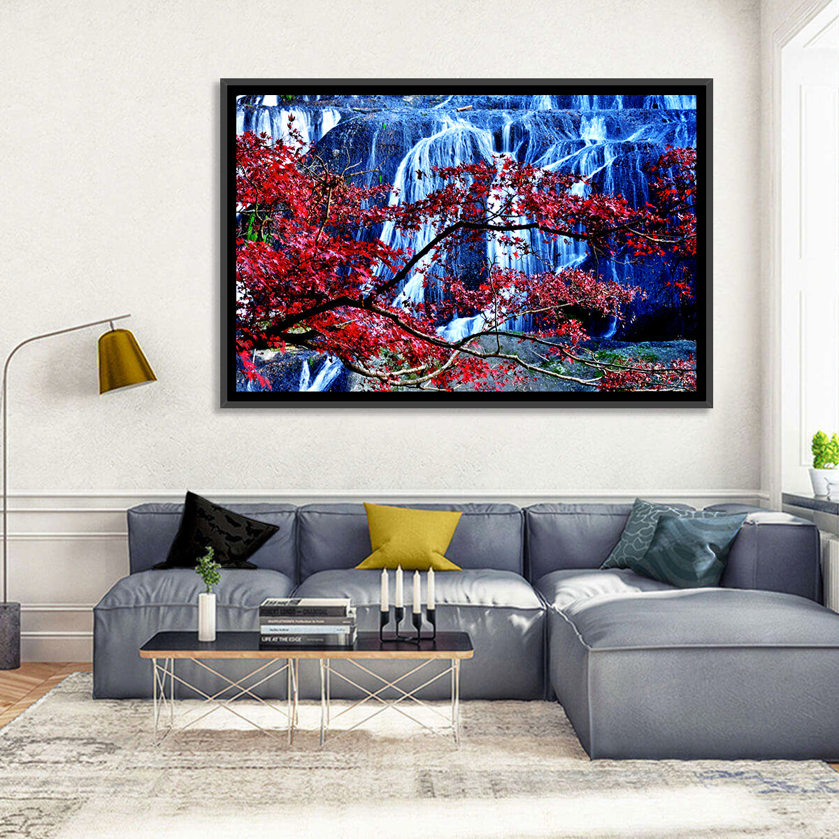 Fukuroda Waterfall Wall Art in a room, landscape