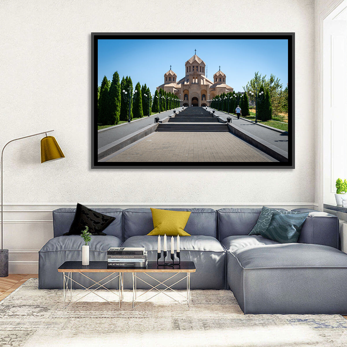 Saint Gregory Cathedral Stairway, Yerevan Wall Art in a room, landscape