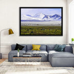 Icelandic Snow and Moss Landscape Wall Art