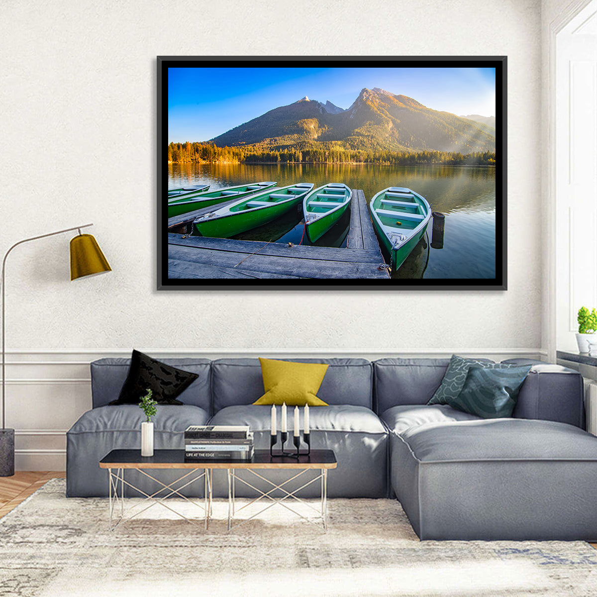 Moored Boats at Hintersee Wall Art