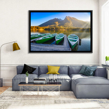 Moored Boats at Hintersee Wall Art