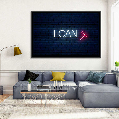 I Can Neon Sign Wall Art