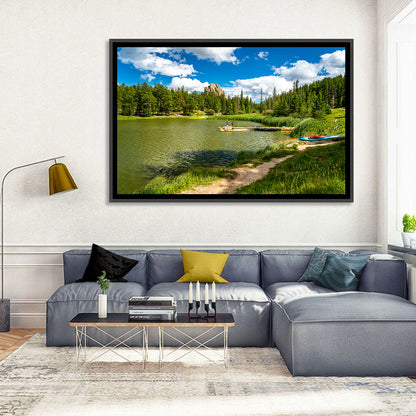Sylvan Lake Dockside Scene Wall Art