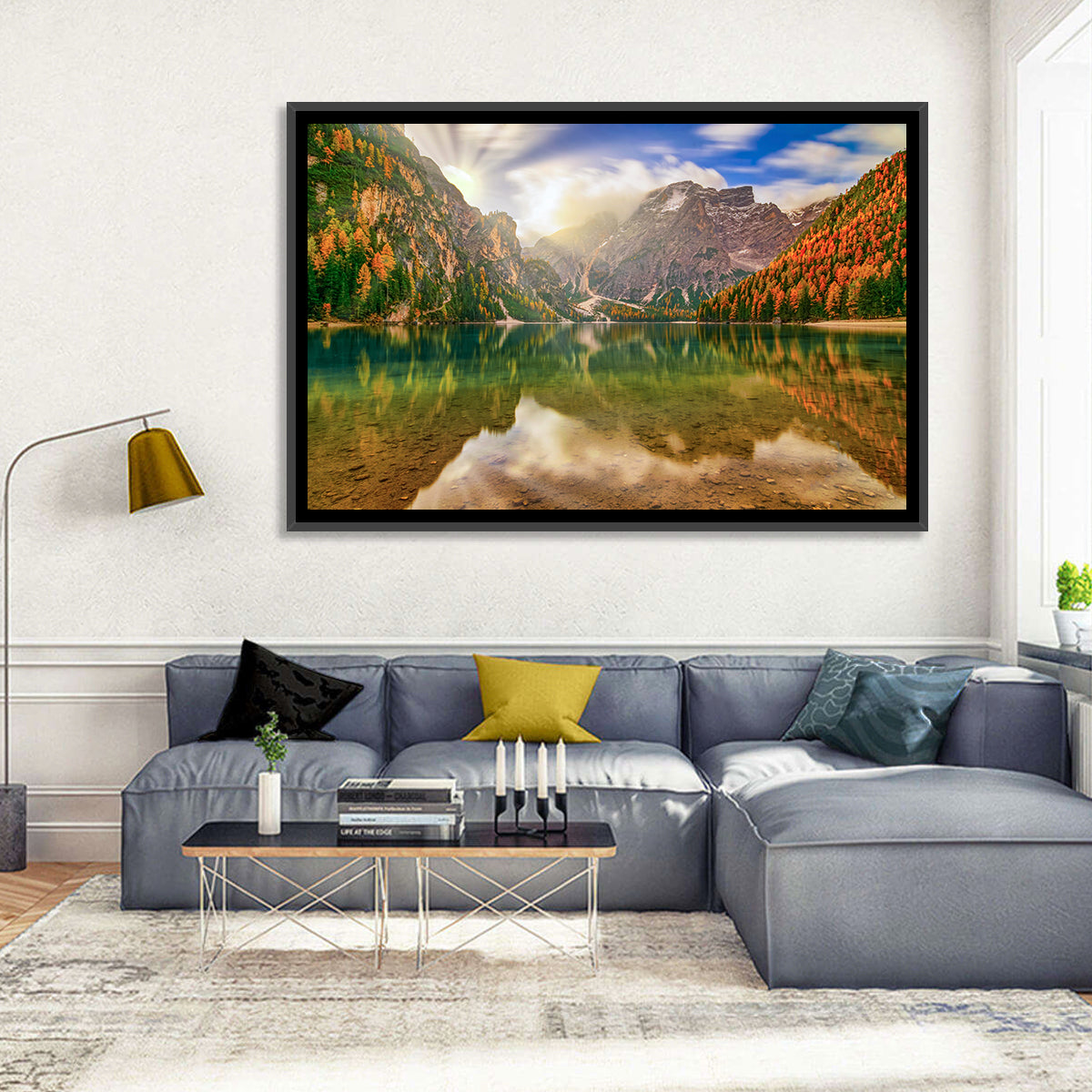 Lago Di Braies Sunrise Wall Art