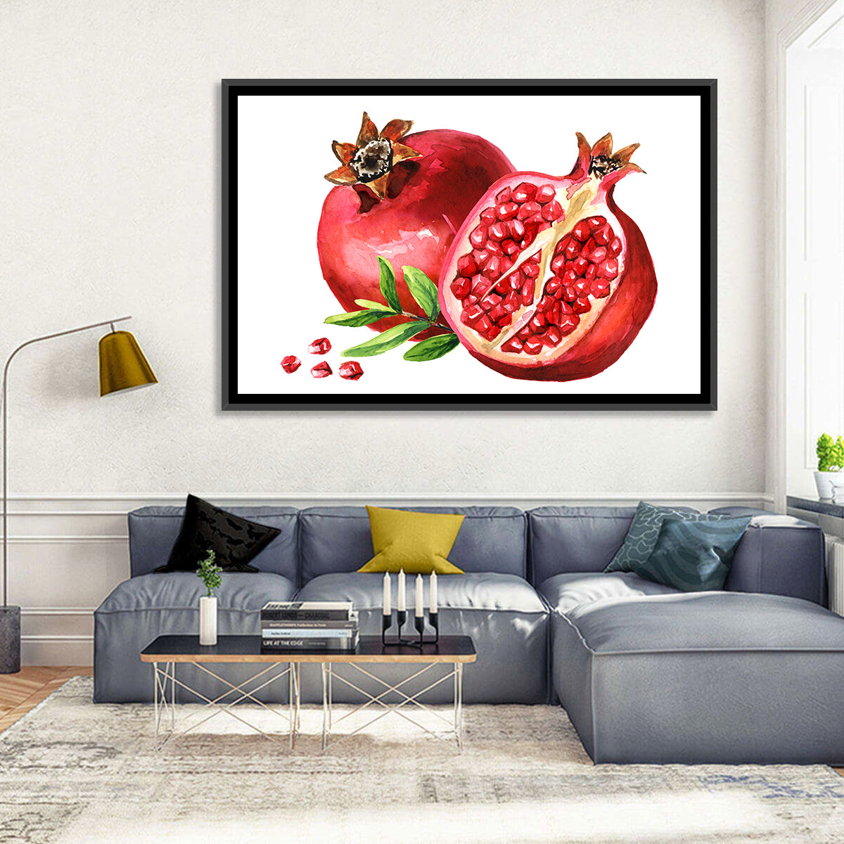 Fresh Pomegranate Watercolor Wall Art