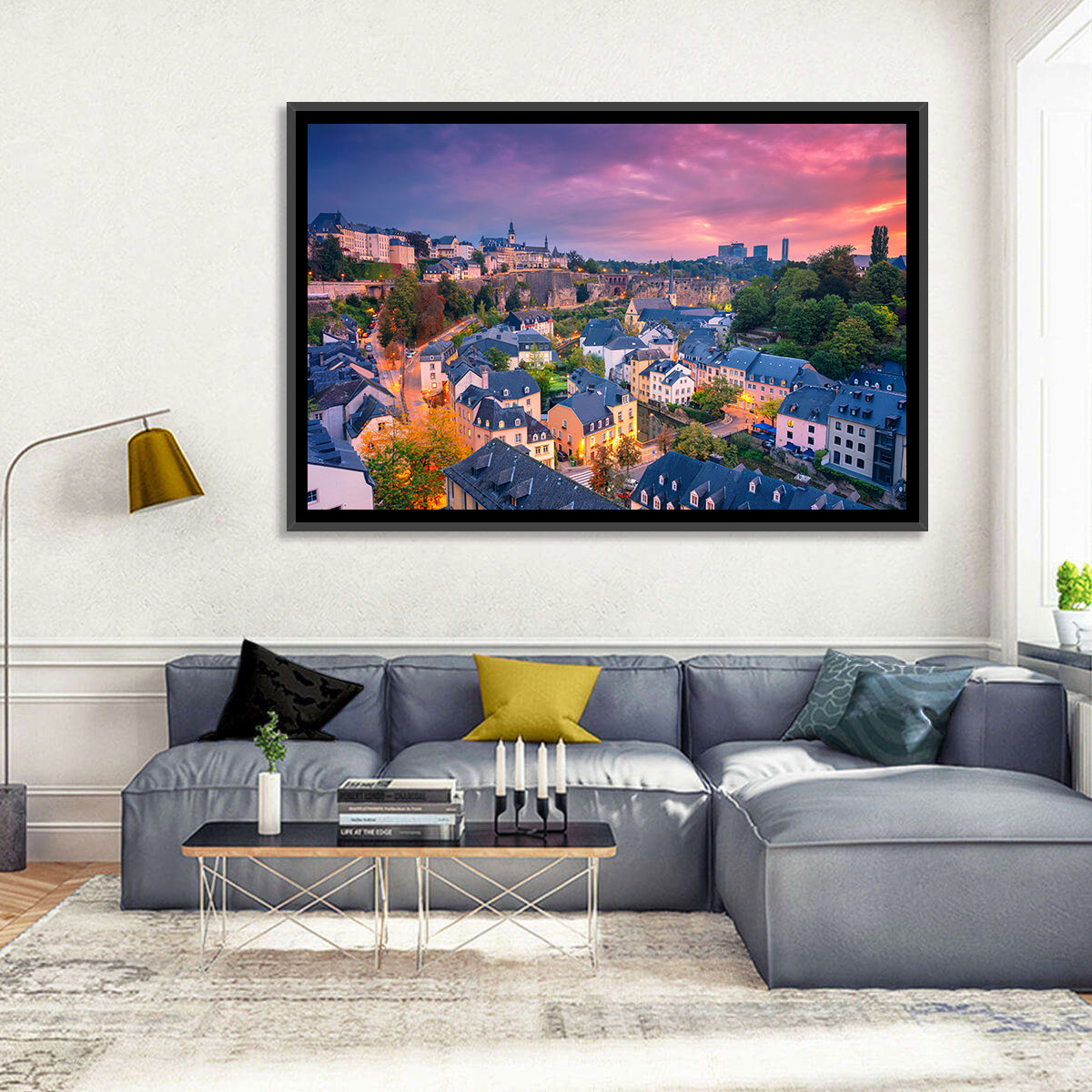 Luxembourg Grund at Dusk Wall Art