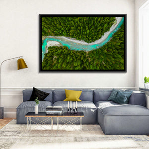 Inn River & Forest Aerial Wall Art