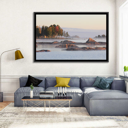 Lake Vanern Misty Shoreline Wall Art