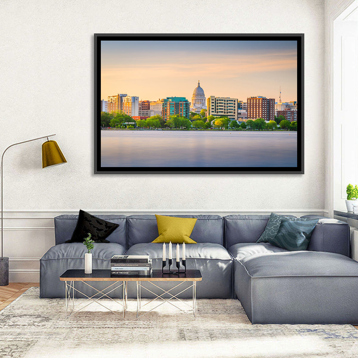 Madison Skyline at Lake Monona Wall Art