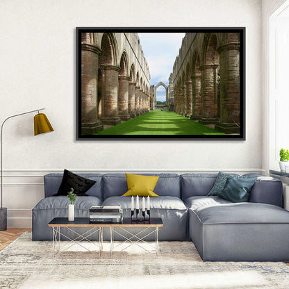 Fountains Abbey Ruins Grassy Nave View Wall Art
