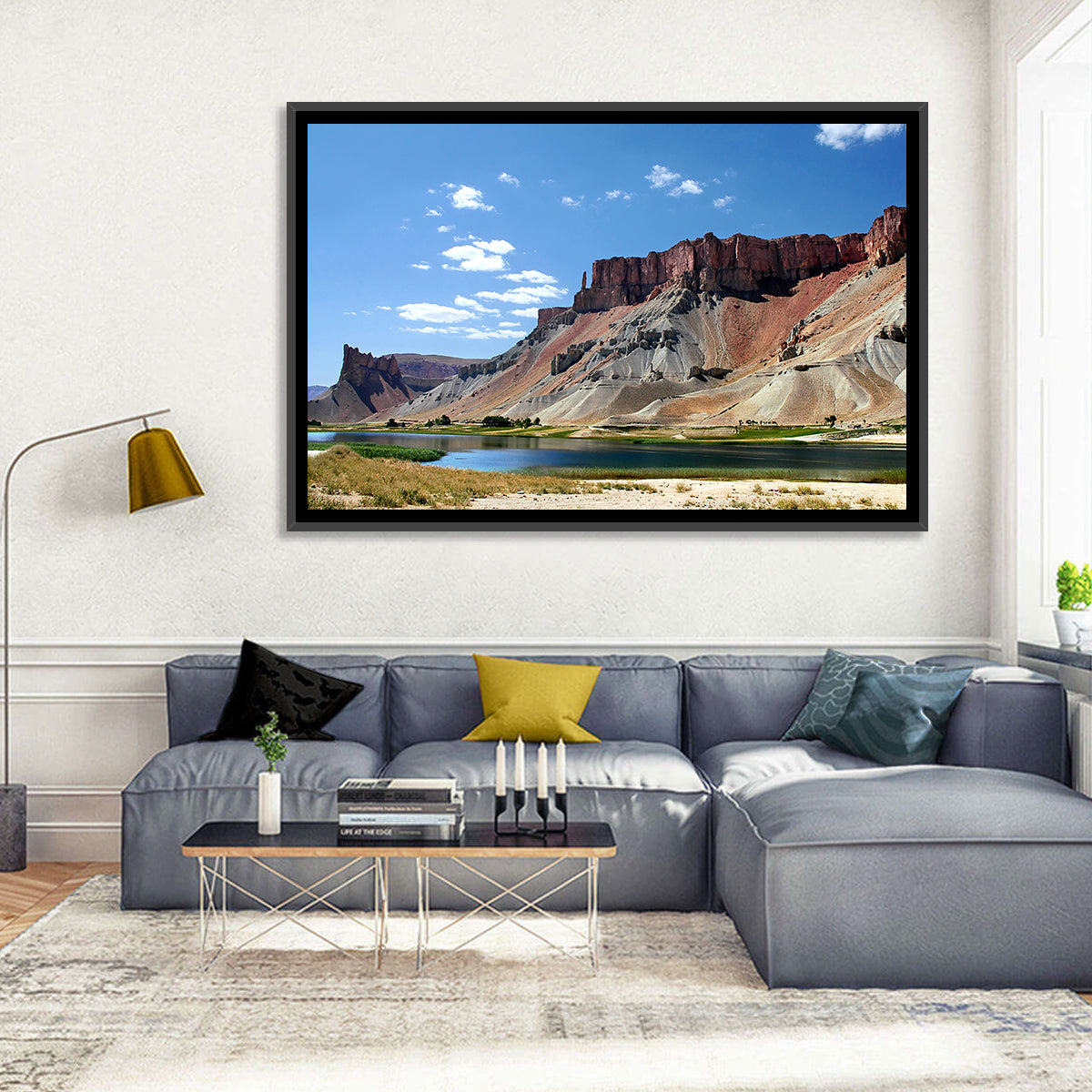 Band-e Amir Lakes and Rock Spire Wall Art