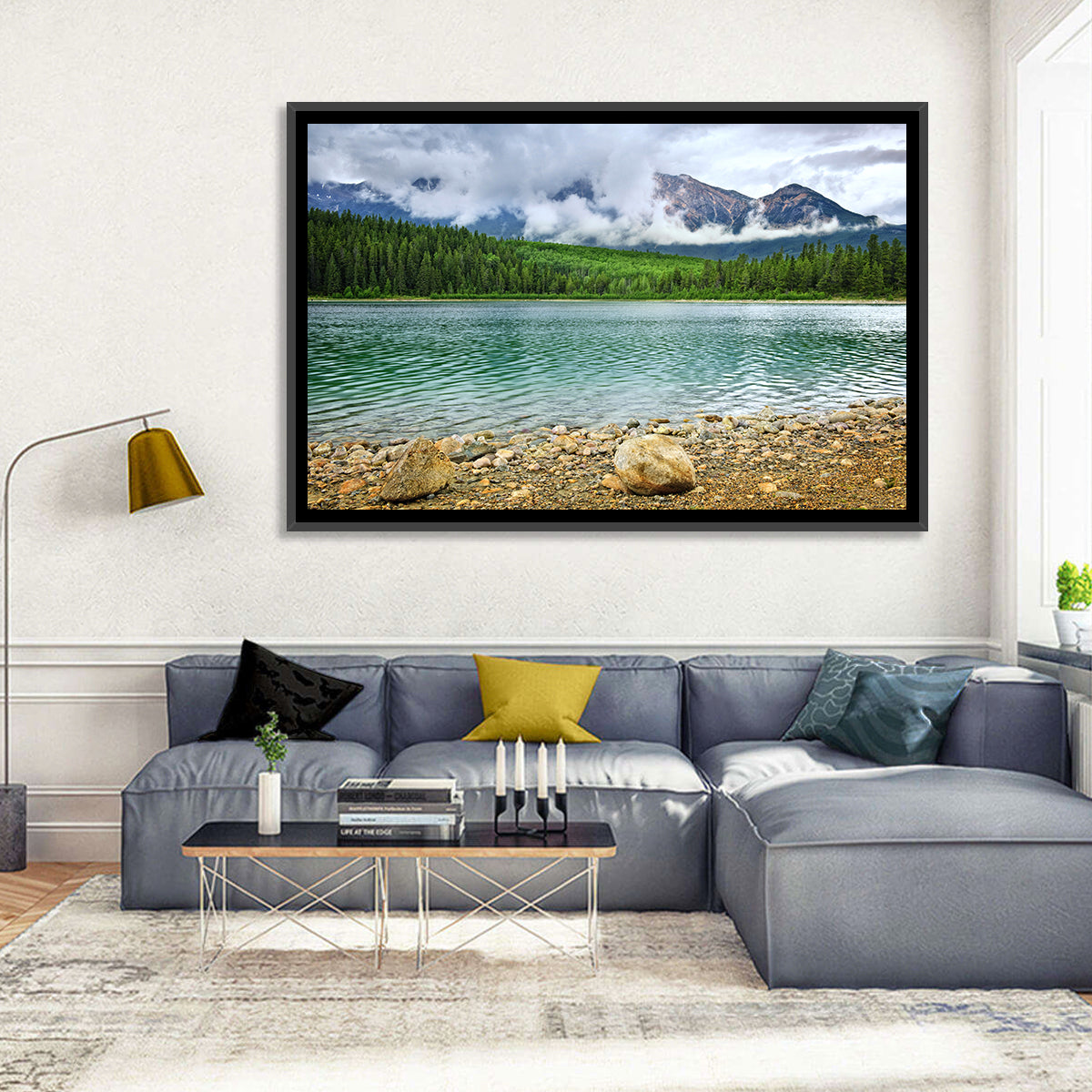 Patricia Lake Cloudy Peaks Wall Art