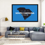 South Carolina State Map Wall Art