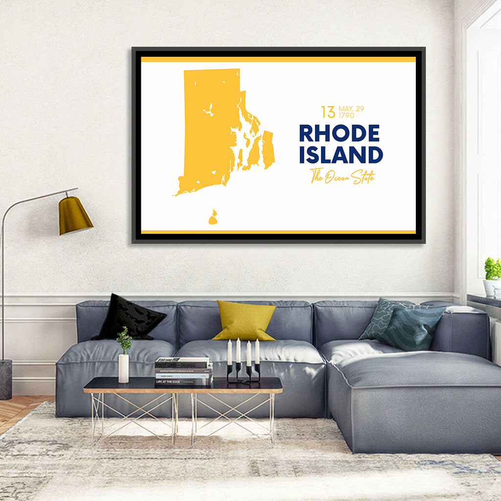 Rhode Island Map Wall Art