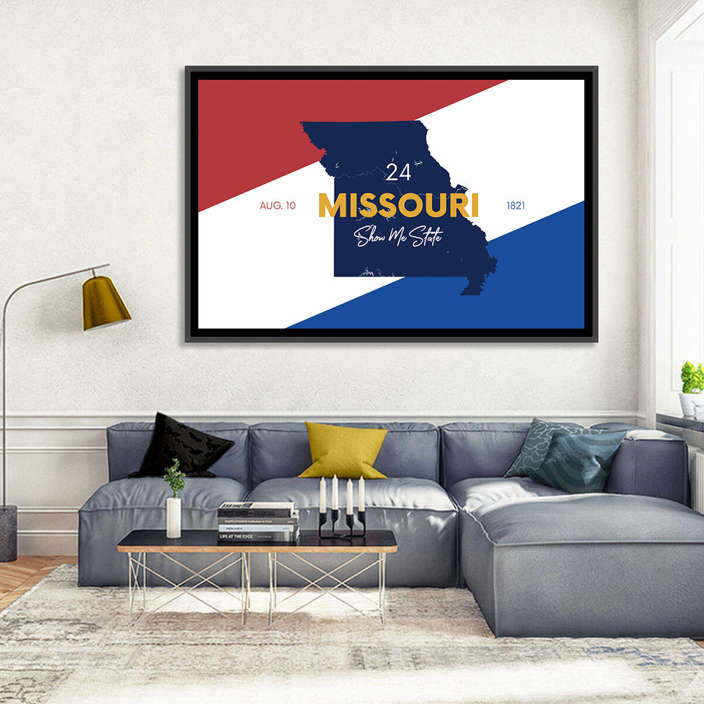 Missouri Map, Show Me State Wall Art