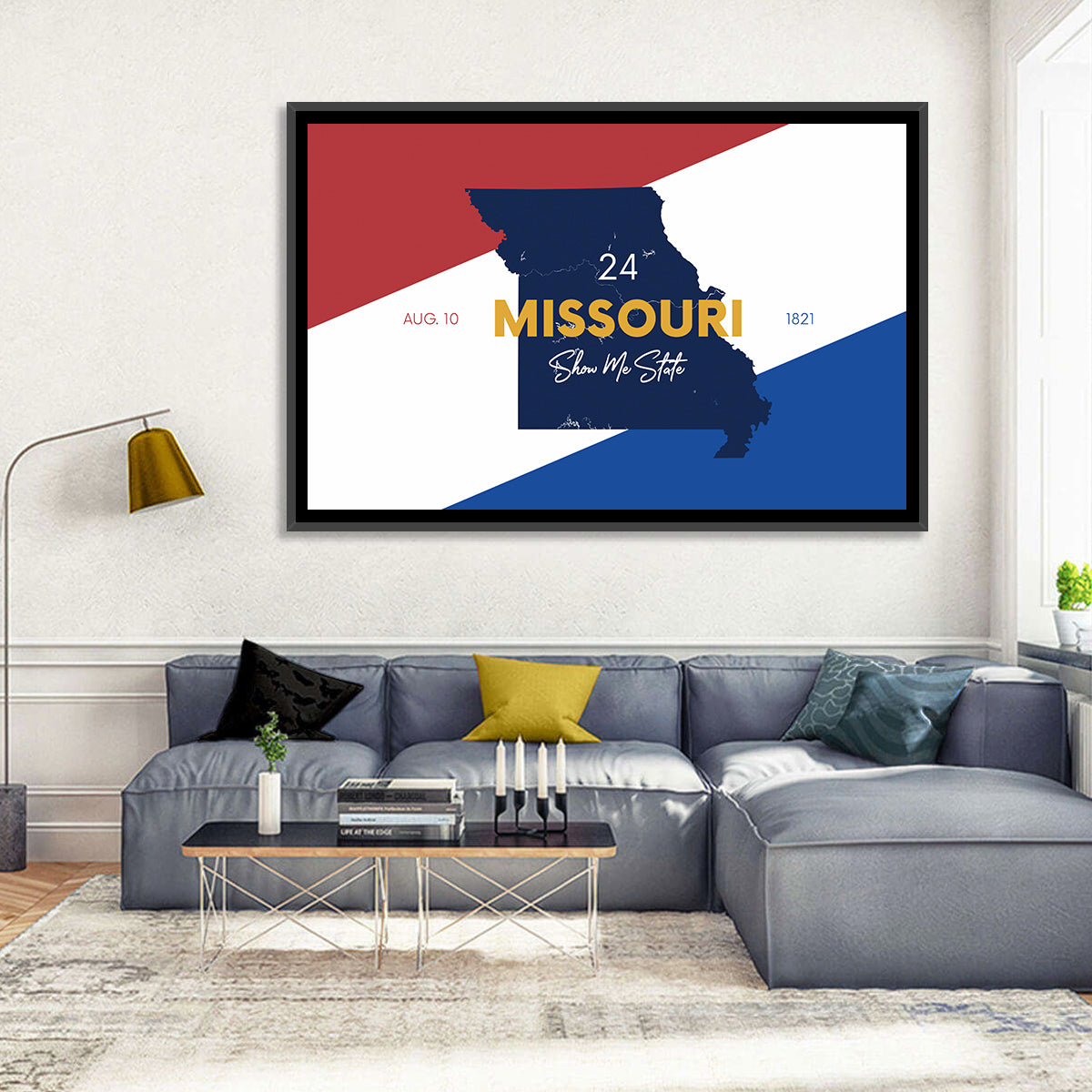 Missouri Map, Show Me State Wall Art