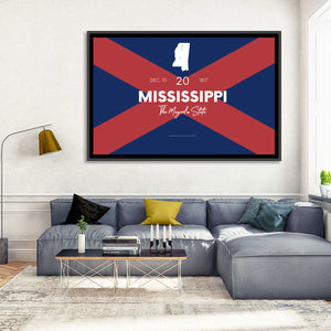 Mississippi State Map Wall Art