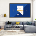 Nevada Map the Silver State Wall Art