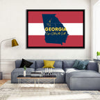 Georgia Silhouette Map Wall Art