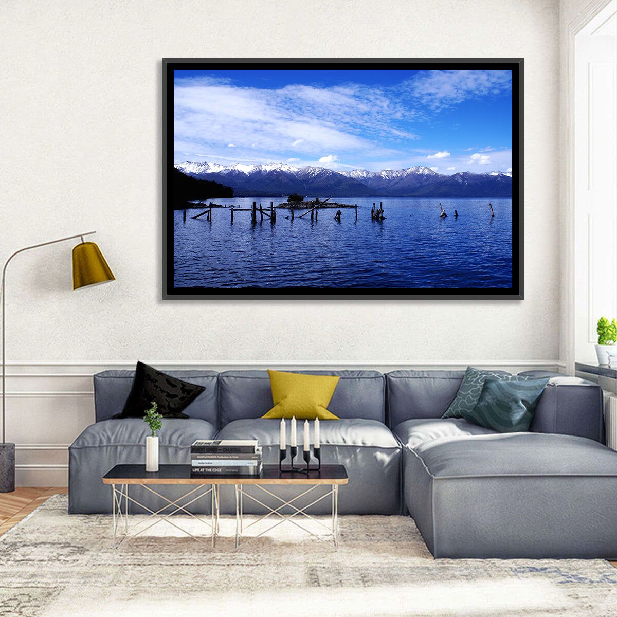 Nahuel Huapi Lake with Wooden Pilings Wall Art