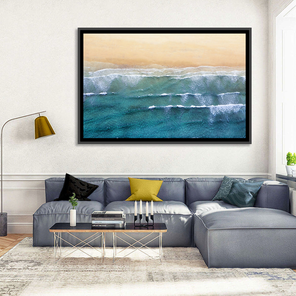 Calm Beachscape Aerial Wall Art