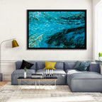 Liquid Marble Blue Abstract Wall Art
