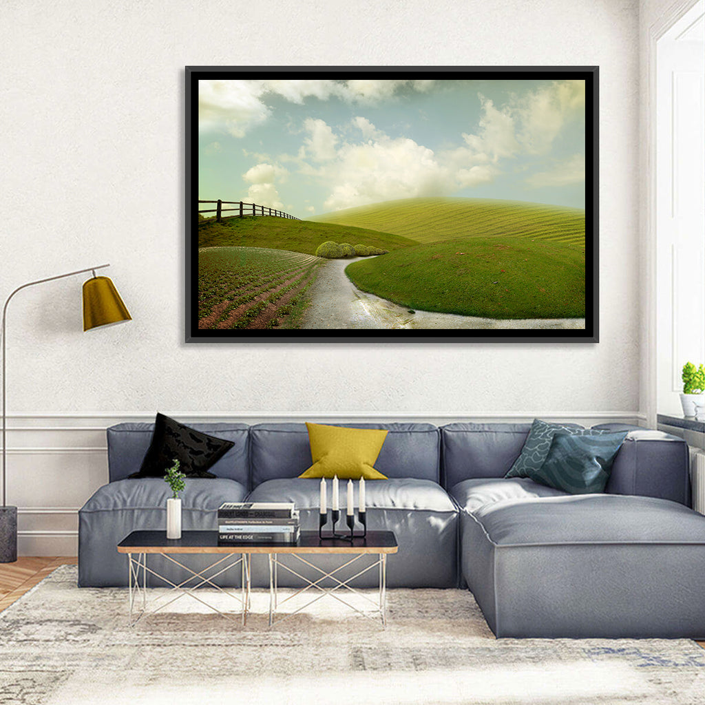 Winding Road Through Rolling Hills Wall Art