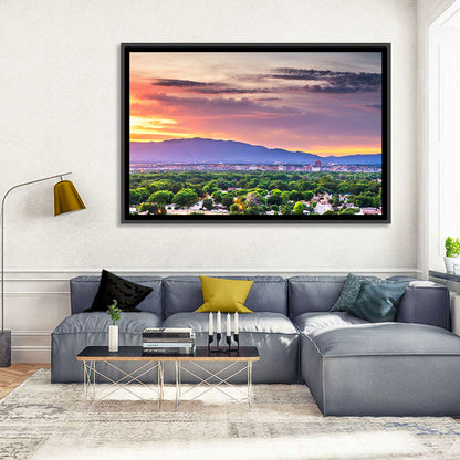 Albuquerque Skyline at Dusk Wall Art