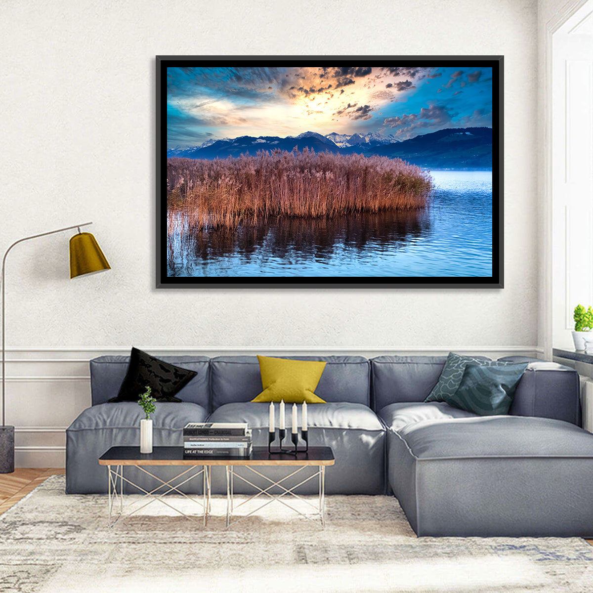 Lake Obersee Reeds at Dusk Wall Art