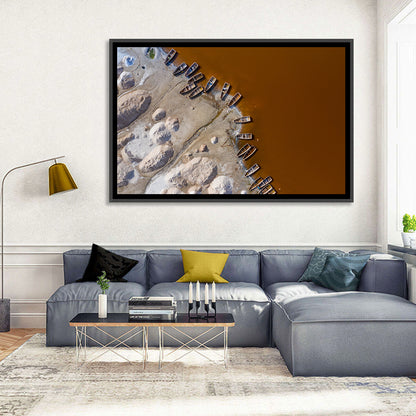 Salt Piles at Lake Retba Wall Art