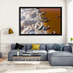 Lac Rose Boats and Salt Mounds Wall Art