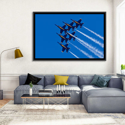 Blue Angels Delta Formation Flyover Wall Art